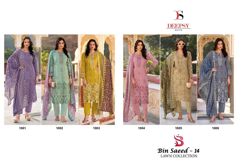 Bin Saeed 14 Lawn by Deepsy  Collection Pakistani Salwar Kameez